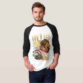 Lion van joodse Mannen 3/4 Sleeve T-shirt (Voorkant volledig)