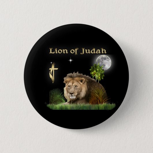 Lion van Judah-knoppen Ronde Button 5,7 Cm (Voorkant)