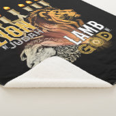 Lion van Judah Lamb van God Sherpa Blanket Deken (3/4)