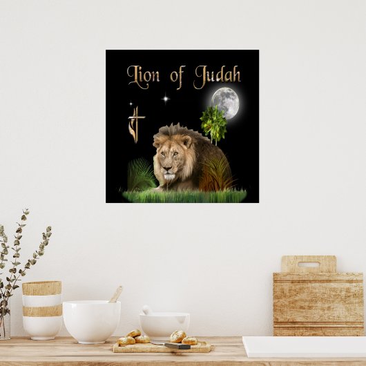 Lion van judah Poster (Keuken)