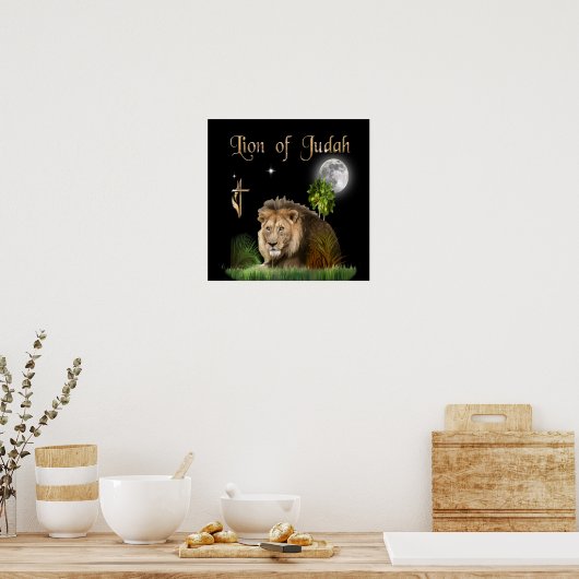 Lion van judah Poster (Keuken)