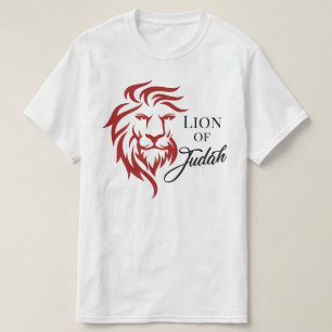 Lion van Judah Red Black Christelijk Biblical T-shirt