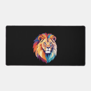 Lion Vector Art met levendige kleuren Bureaumat