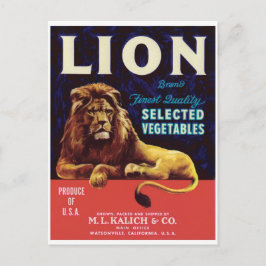 Lion Vegetables Watsonville California  Briefkaart