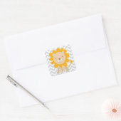 Lion Vierkante Sticker (Envelop)