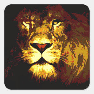 Lion Vierkante Sticker