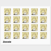 Lion Vierkante Sticker (Vel)