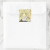 Lion Vierkante Sticker (Tas)
