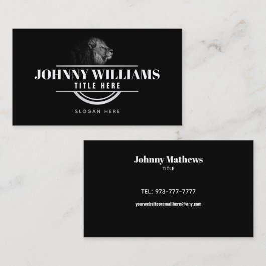  lion Visitekaartjes (Voorkant / Achterkant)