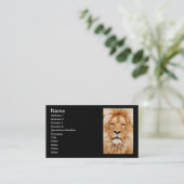 Lion Visitekaartjes Black (Staand voorkant)
