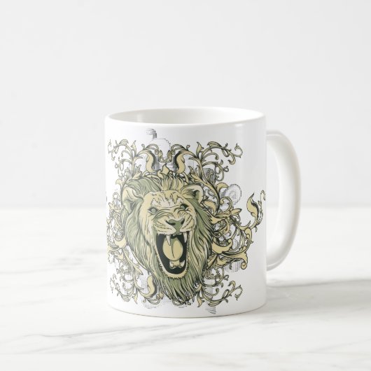 Lion Visual Arts Motif Head Koffiemok (Voorkant rechts)