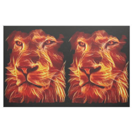 Lion vlamvuur op zwart stof