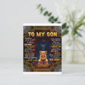 Lion voor mijn zoon soms is het een harde vader briefkaart (Staand voorkant)