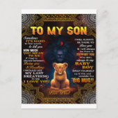 Lion voor mijn zoon soms is het een harde vader briefkaart (Voorkant)