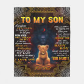 Lion voor mijn zoon soms is het een harde vader fleece deken (Voorkant)