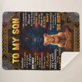 Lion voor mijn zoon soms is het een harde vader sherpa deken (Voorkant (horizontaal))