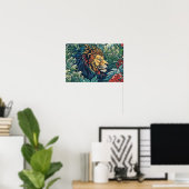 Lion Wall Poster, Kunstillustratie Poster (Thuiskantoor)