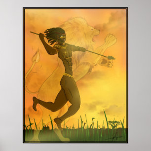 Lion Warrior Poster