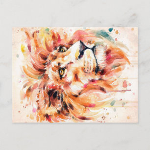 Lion Water Lion Art   Prachtige cadeau Aankondigingskaart