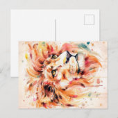 Lion Water Lion Art | Prachtige cadeau Aankondigingskaart (Voorkant / Achterkant)
