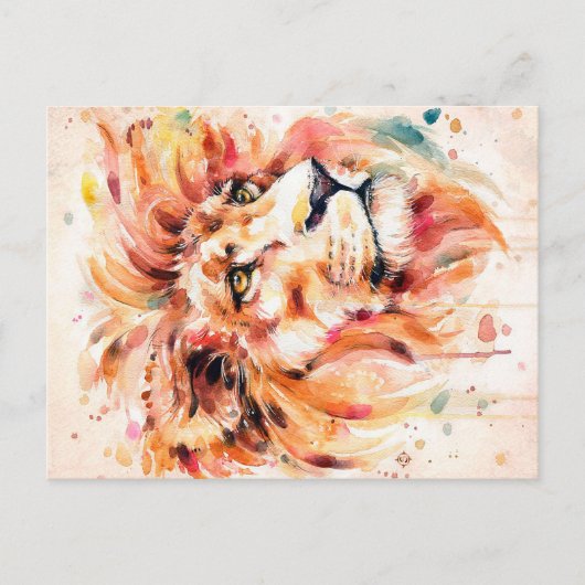 Lion Water Lion Art | Prachtige cadeau Aankondigingskaart (Voorkant)