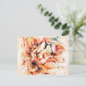 Lion Water Lion Art | Prachtige cadeau Aankondigingskaart (Staand voorkant)