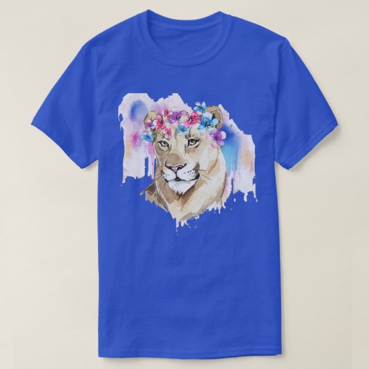 Lion Watercolor Colorful lion Art  T-shirt (Design voorkant)