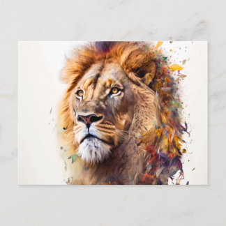 Lion Waterverf Briefkaart