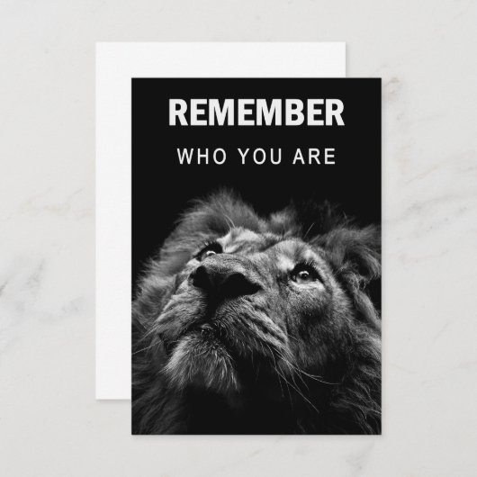 Lion weet wie je bent bedankkaart (Voorkant / Achterkant)