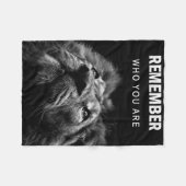 Lion weet wie je bent fleece deken (Voorkant (Horizontaal))