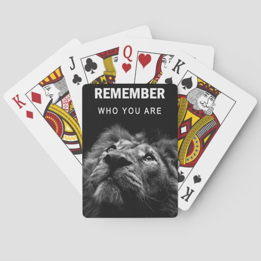 Lion weet wie je bent pokerkaarten (Achterkant)