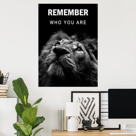 Lion weet wie je bent poster (Thuiskantoor)