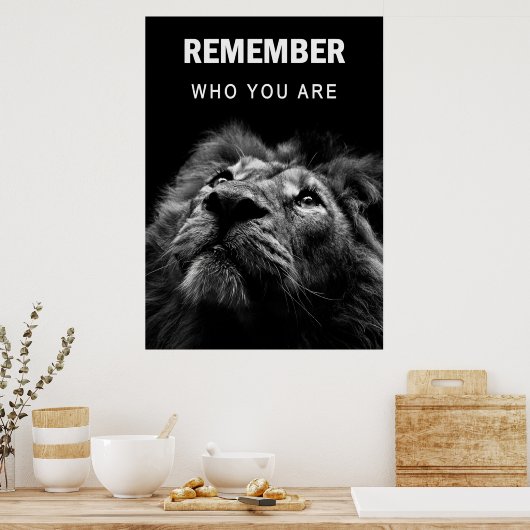 Lion weet wie je bent poster (Keuken)
