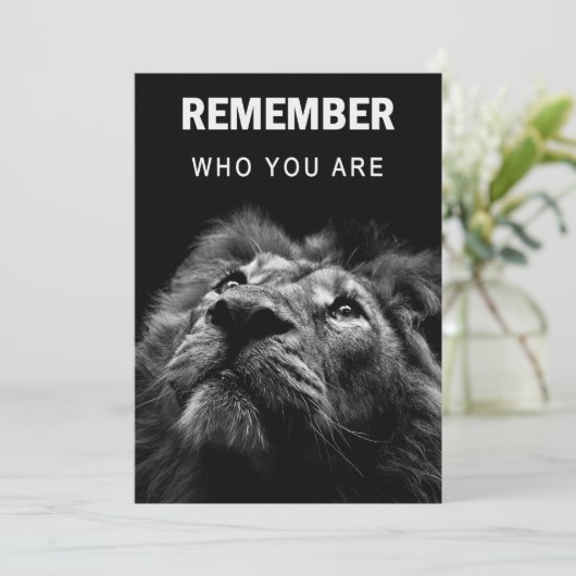 Lion weet wie je bent save the date (Staand voorkant)