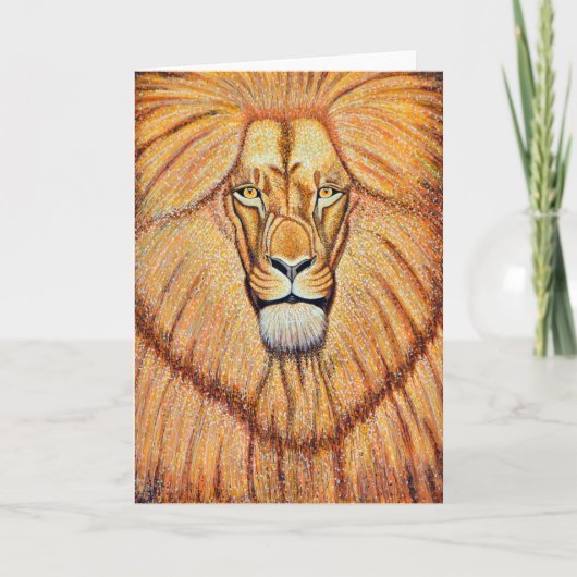 Lion Wenskaart Feestdagen Kaart (Voorkant)
