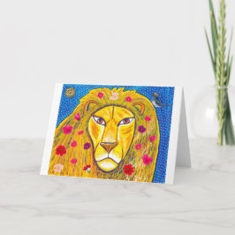 Lion Wenskaart Feestdagen Kaart