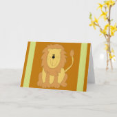Lion Wenskaart Kaart (Gele Bloem)