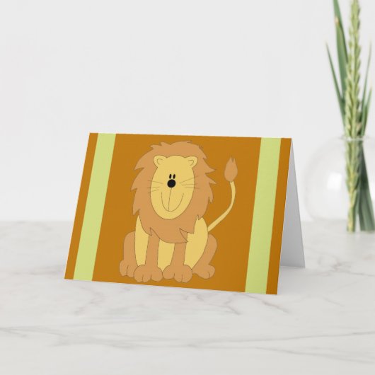 Lion Wenskaart Kaart (Voorkant)