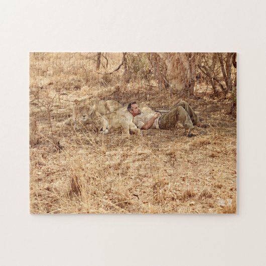 Lion Whisperer Puzzle met Gift Bag Legpuzzel (Horizontaal)