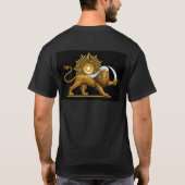 lion white crescent black tee t-shirt (Achterkant)