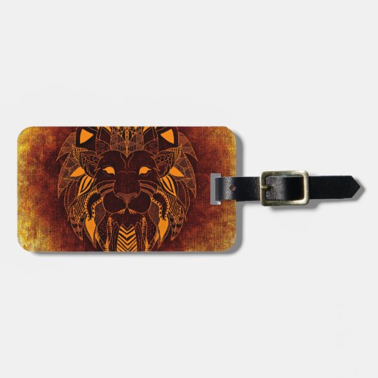Lion wild dier abstract bagagelabel (Voorkant horizontaal)