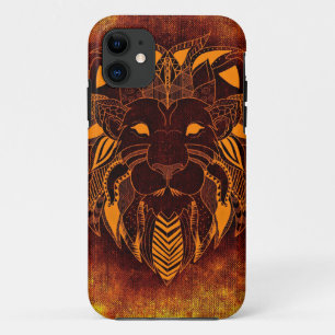 Lion wild dier abstract iPhone 11 hoesje