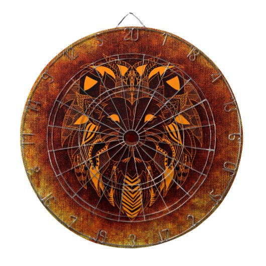 Lion wild dier abstract dartbord (Voorkant)