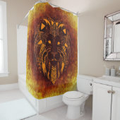 Lion wild dier abstract douchegordijn (In situ)