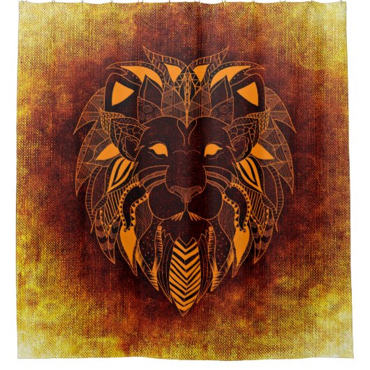 Lion wild dier abstract douchegordijn (Voorkant)
