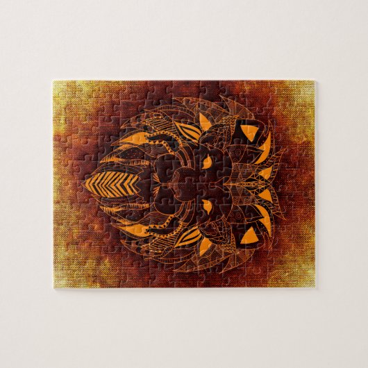 Lion wild dier abstract legpuzzel (Horizontaal)