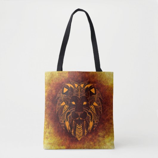 Lion wild dier abstract tote bag (Voorkant)