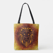 Lion wild dier abstract tote bag (Achterkant)