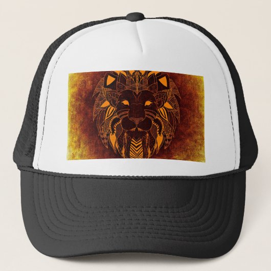 Lion wild dier abstract trucker pet (Voorkant)