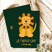 Lion Wild One Baby shower, Oerwoud Safari Theme Kaart